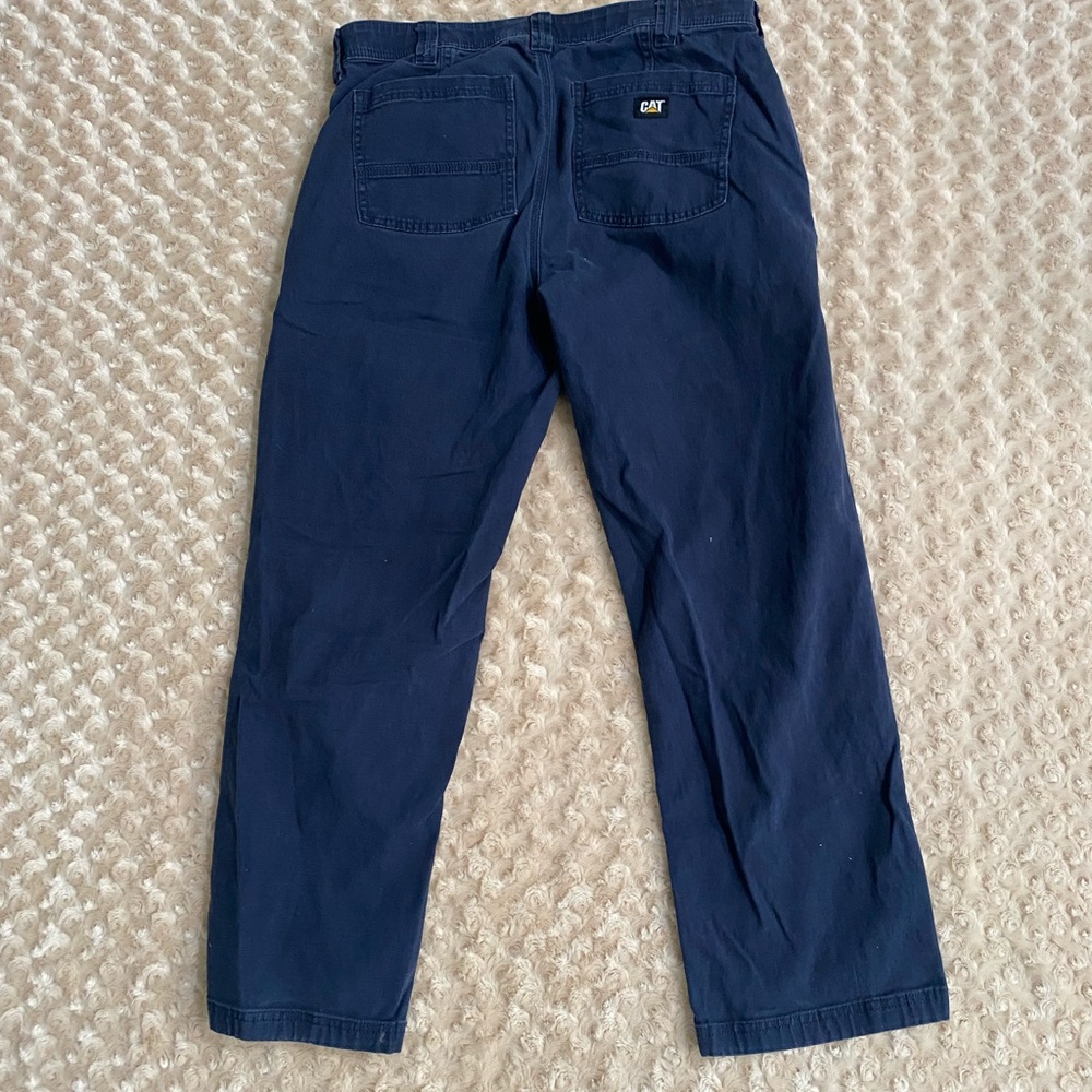 Men CAT (Caterpillar) 34X29 Navy Blue Work Pants